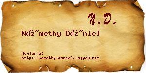 Némethy Dániel névjegykártya